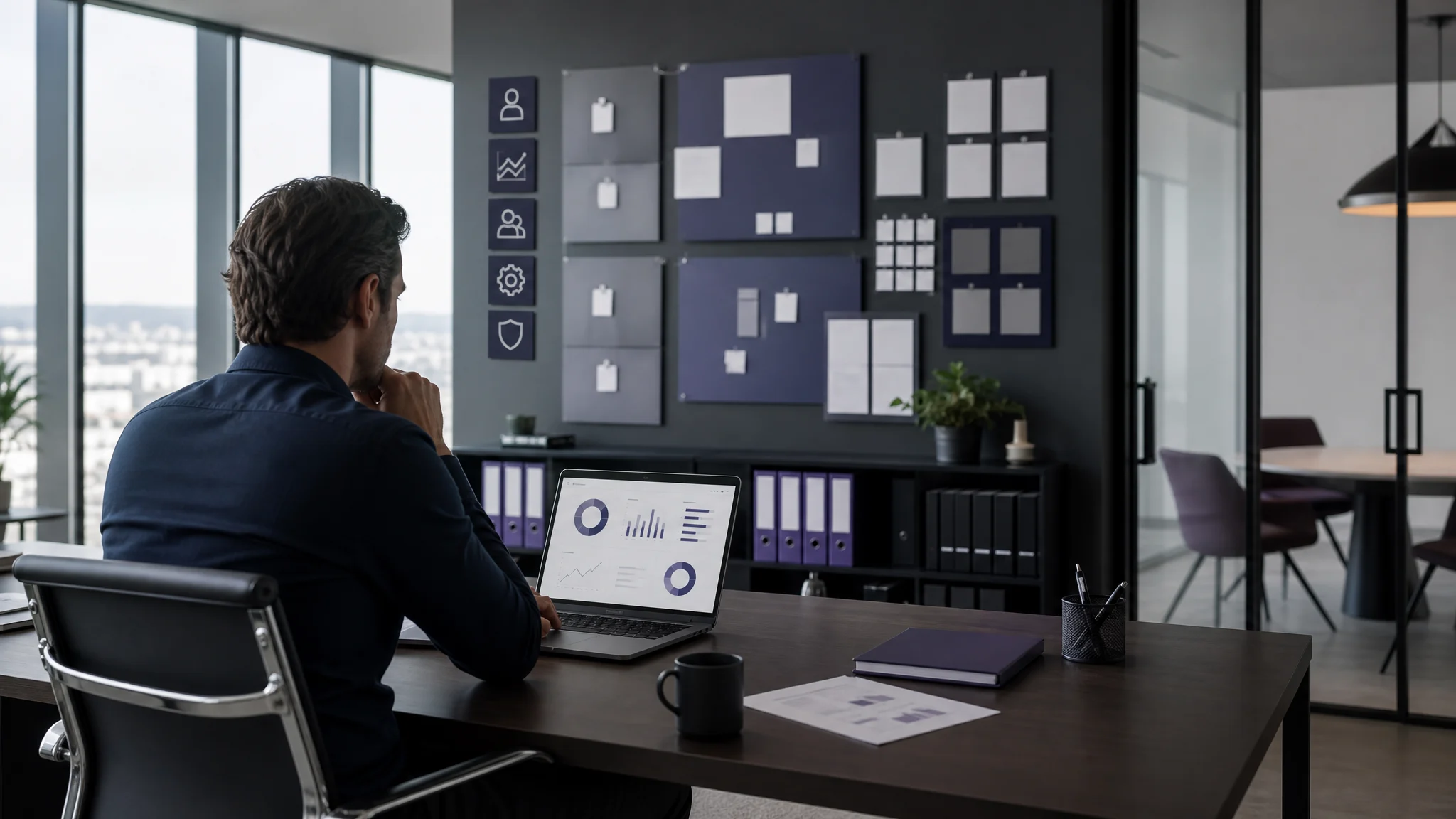 Founder reviewing a B2B SaaS sale readiness plan in a quiet business workspace